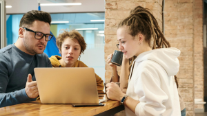 People Looking On Laptop